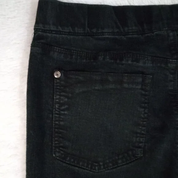 Faded Glory Women's 3 Pocket, Stretch Denim Jeans (Size 14) Color: Black Denim - Picture 7 of 8